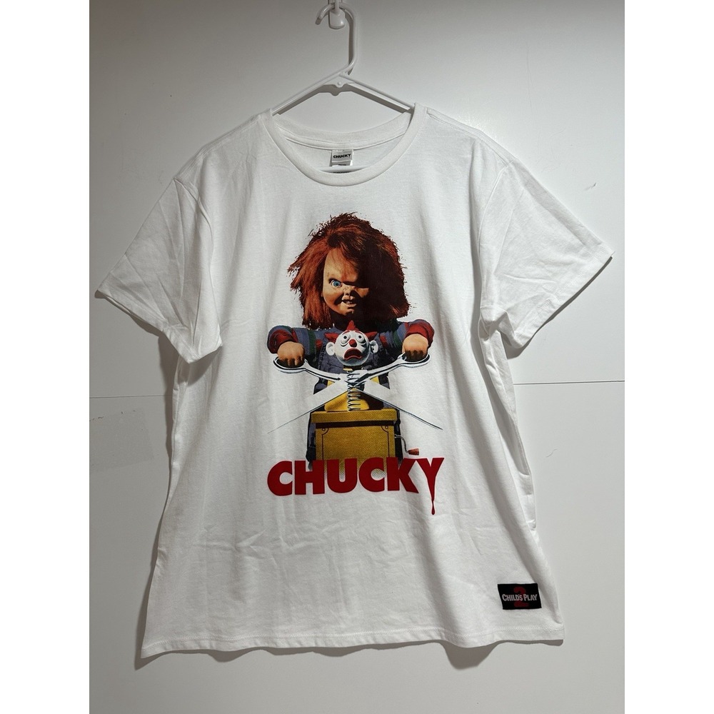 CHUCKY - CHILD'S PLAY 2 - XL SHORT SLEEVE T-SHIRT WHITE NEW WITH TAGS